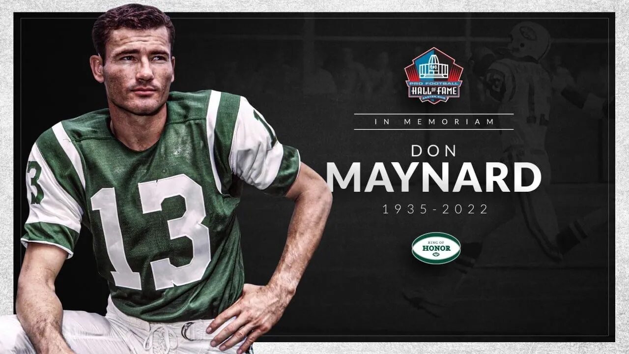 Don Maynard Signed New York Jets Jersey (JSA COA) 1969 Super Bowl Champion Jets