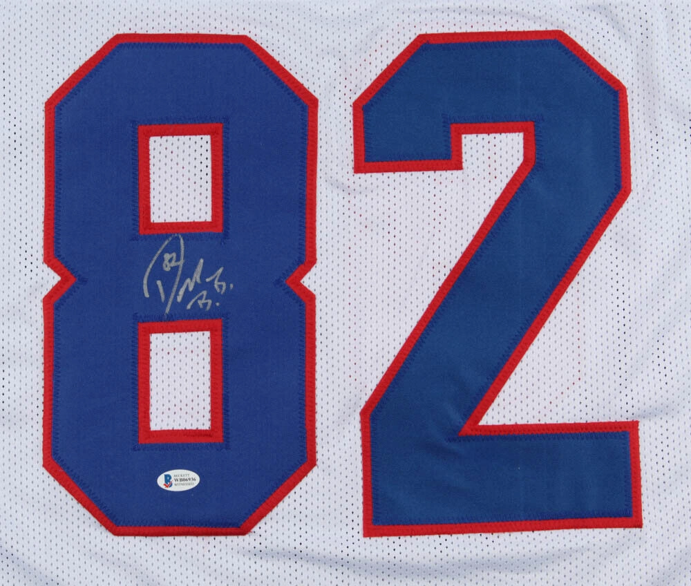 Don Beebe Signed Bills White Jersey (Beckett COA) Buffalo Receiver (19891994)