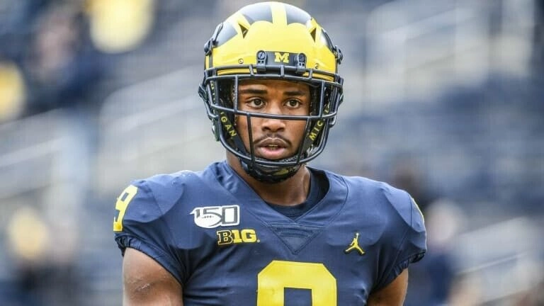 Donovan Peoples-Jones Signed Michigan Wolverine Jersey (Beckett) Clv. Browns W.R