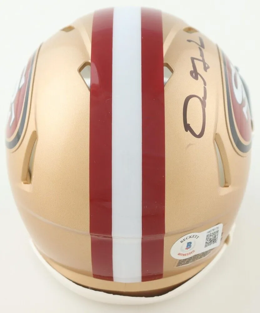 Dre Greenlaw Signed San Francisco 49ers Mini Helmet (Beckett) 2019 5th Rnd Pk LB