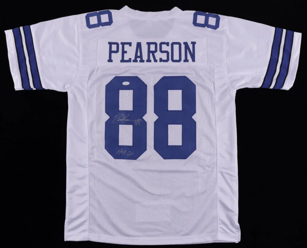 Drew Pearson Signed Dallas Cowboys Jersey Inscribed "HOF'21" (JSA COA)