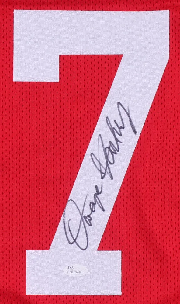 Dwayne Haskins Signed Ohio State Buckeyes Career Stat Jersey (JSA COA) Died 2022