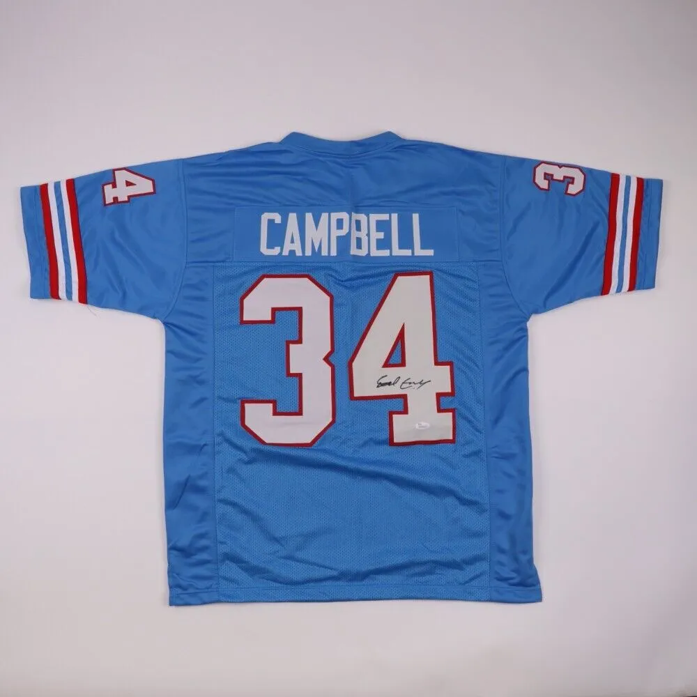 Earl Campbell Signed Houston Oilers Jersey (JSA COA) Hall of Fame Running Back