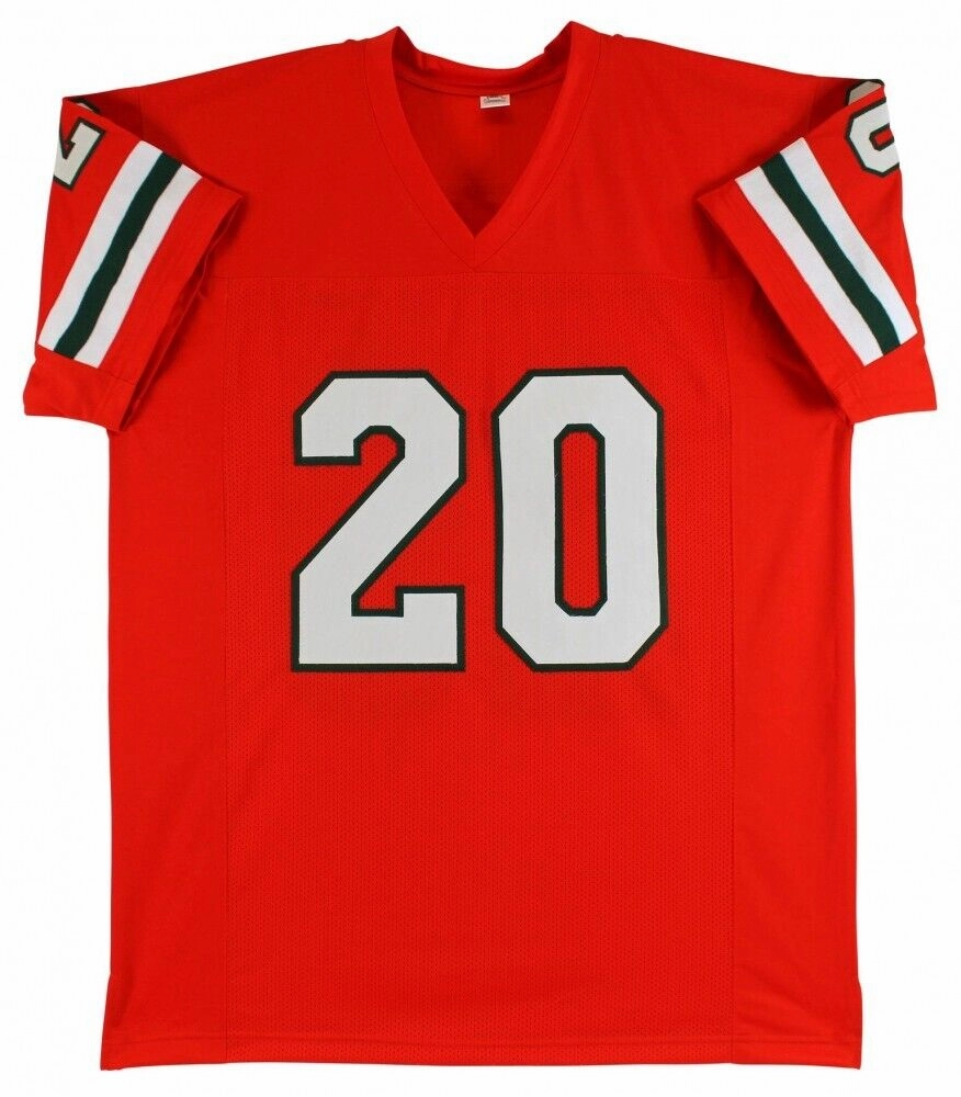 Ed Reed Signed Miami Hurricane Jersey (Beckett) Baltimore Ravens 9xPro Bowl D.B.