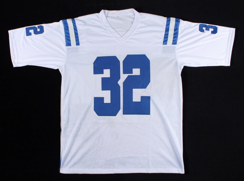 Edgerrin James Signed Indianapolis Colts Printed Photo Jersey (JSA COA) R.B.