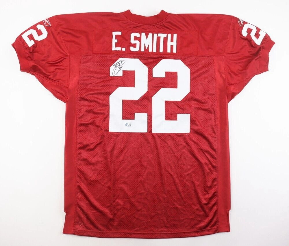 Emmitt Smith Signed Arizona Cardinals Reebok NFL Jersey (Beckett) 1993 NFL MVP