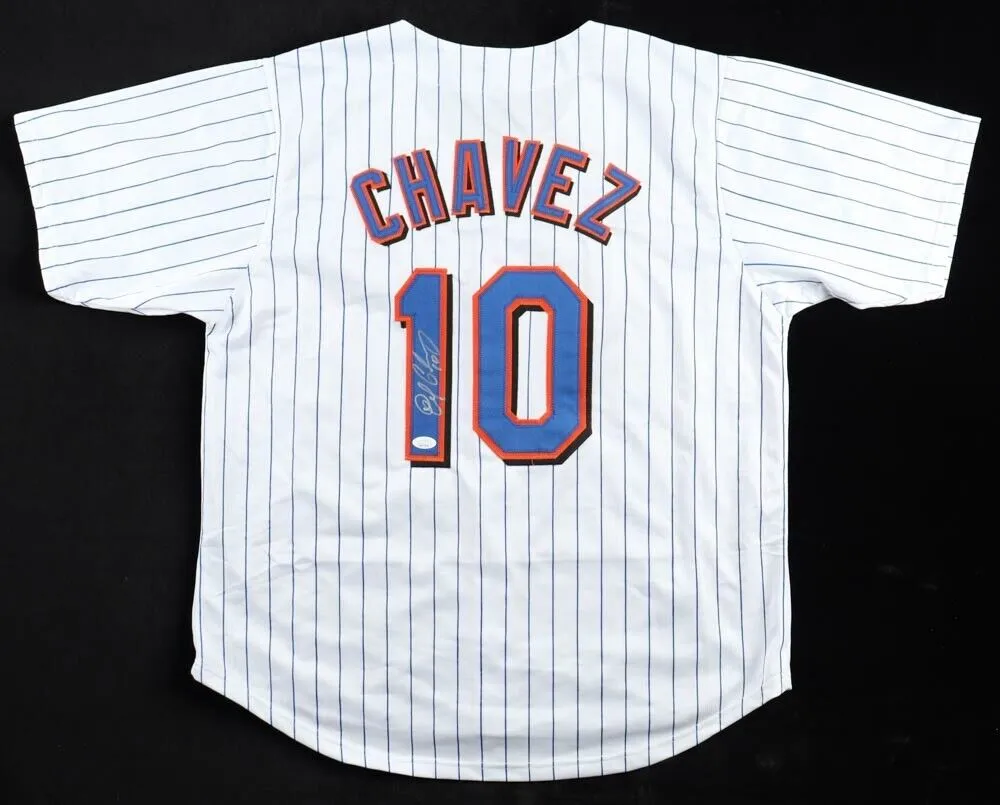 Endy Chvez Signed New York Mets Jersey (JSA) Veteran Journeyman Outfielder