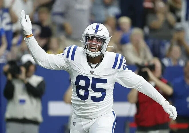 Eric Ebron Signed Indianapolis Colts Jersey (Beckett COA)   2018 Pro Bowl T.E.