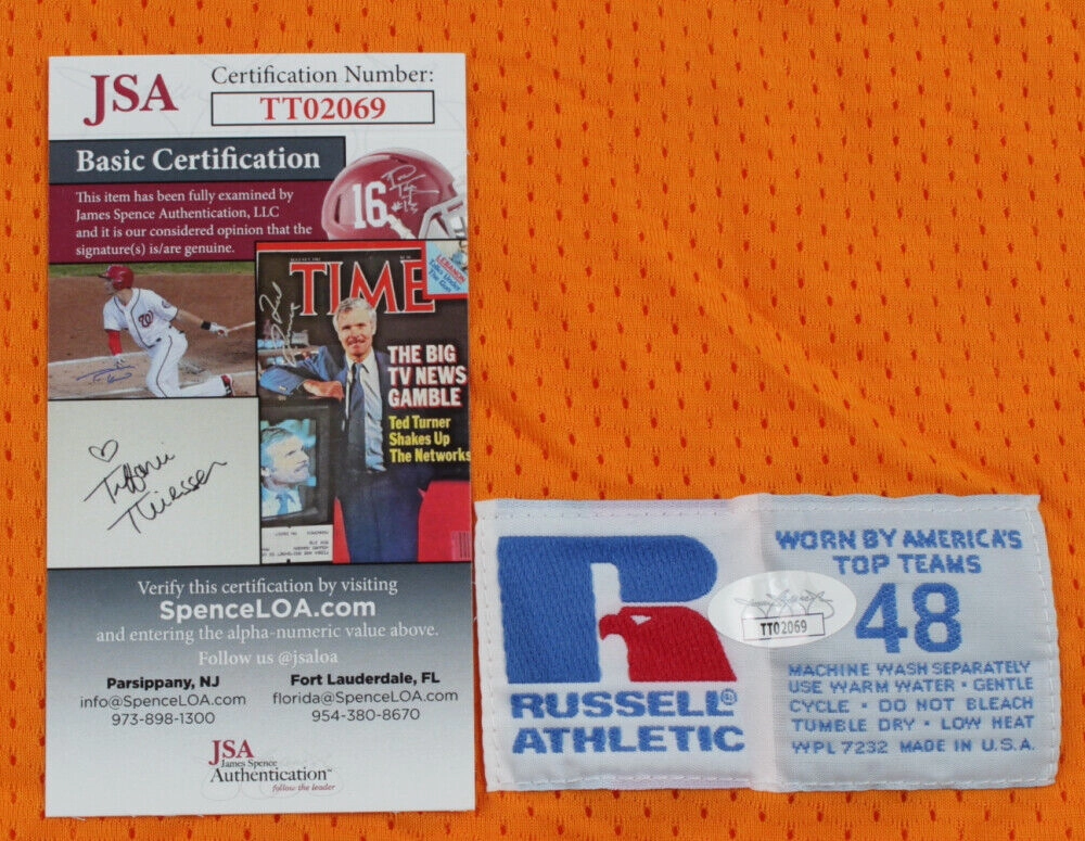 Errict Rhett Signed Tampa Bay Buccaneers Jersey (JSA COA) 1991 1993 SEC Champion