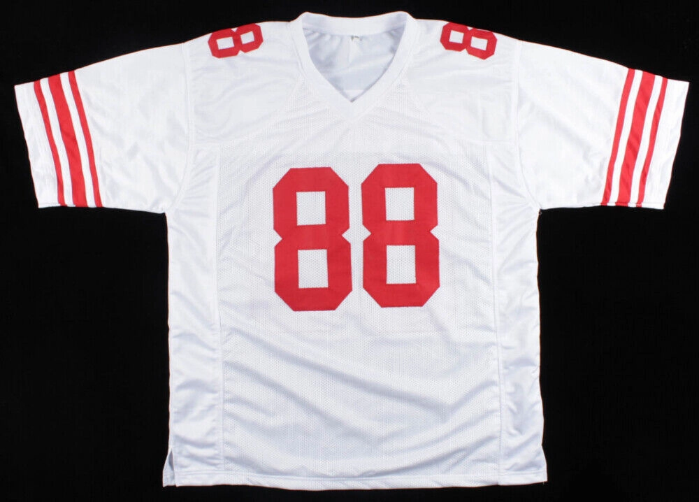 Evan Engram Signed White Giants Jersey (Beckett COA) New York 1st Rd Pick 2017