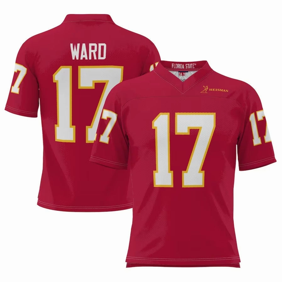 F.State Seminoles #17 Charlie Ward GameDay Greats Heisman Football Jersey - Garnet American College Jerseys
