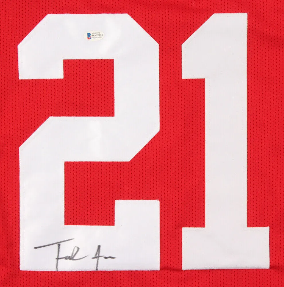 Frank Gore Signed San Francisco 49ers Red Jersey (Beckett COA) 5Pro Bowl R.B.