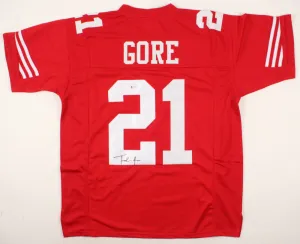Frank Gore Signed San Francisco 49ers Red Jersey (Beckett COA) 5Pro Bowl R.B.