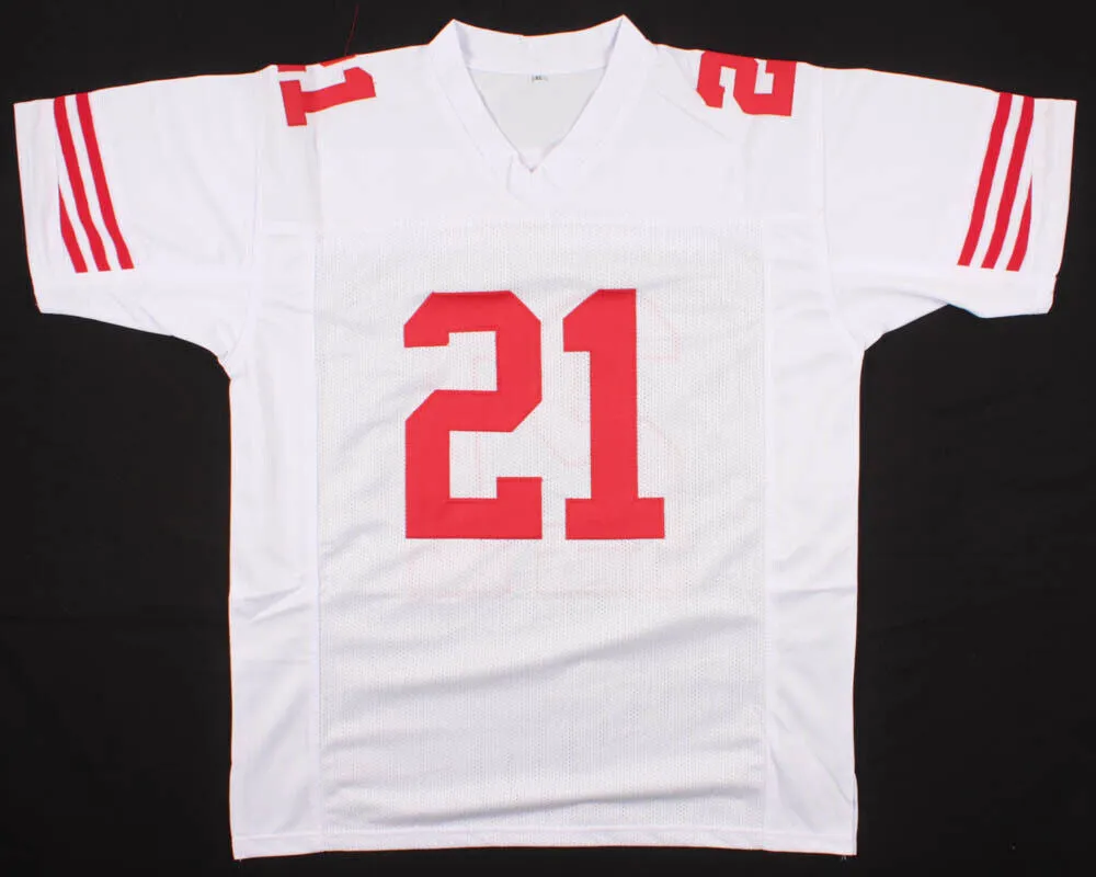 Frank Gore Signed San Francisco 49ers White Jersey (Beckett COA) 5Pro Bowl R.B
