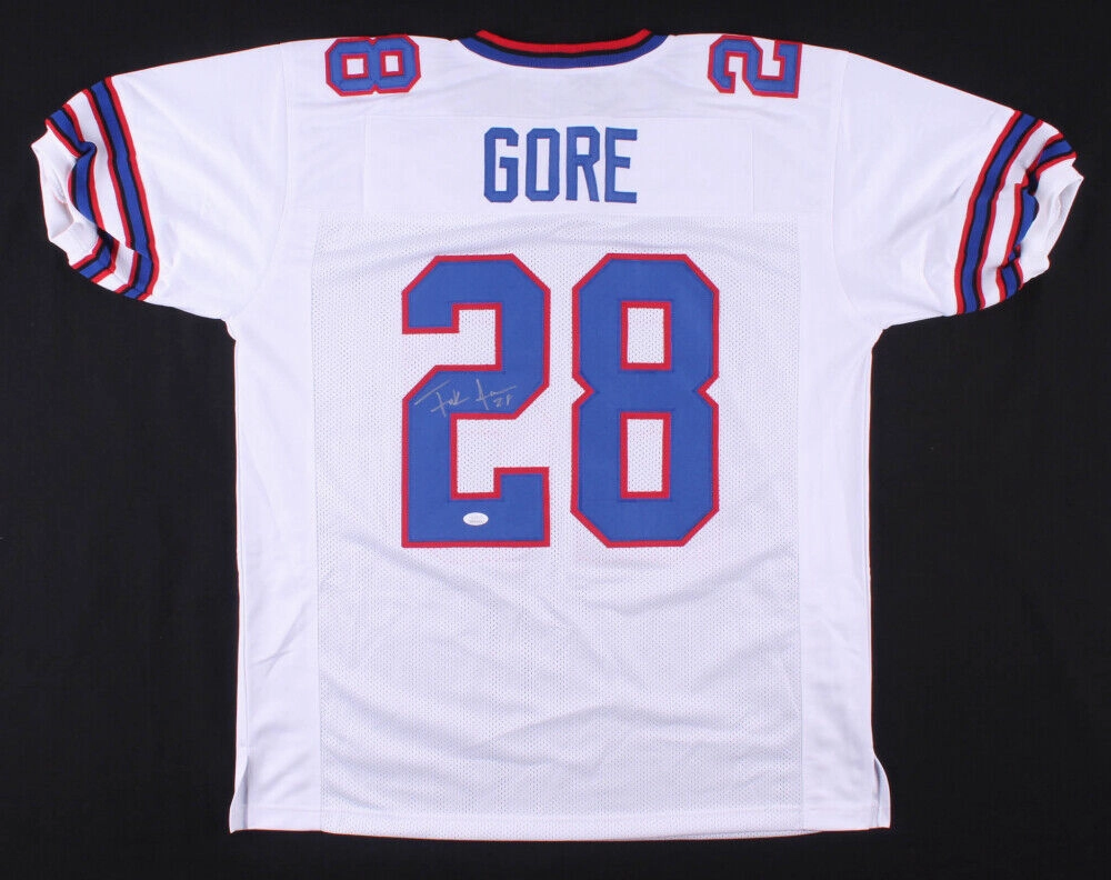 Frank Gore Signed Buffalo Bills White Jersey (JSA COA) 5Pro Bowl Running Back