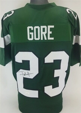 Frank Gore Signed New York Jets Green Jersey (JSA COA) 5Pro Bowl Running Back