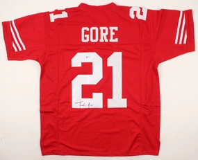 Frank Gore Signed San Francisco 49ers Red Jersey (Beckett COA) 5Pro Bowl R.B.