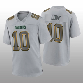 GB.Packers #10 Jordan Love Gray Atmosphere Game Jersey Stitched American Football Jerseys