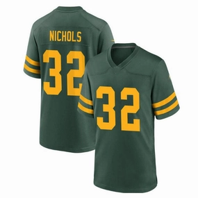 GB.Packers #32 Lew Nichols Alternate Jersey - Green Stitched American Football Jerseys