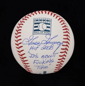Goose Gossage Signed Hall of Fame Baseball (Beckett) Speak your Mind Goose !!