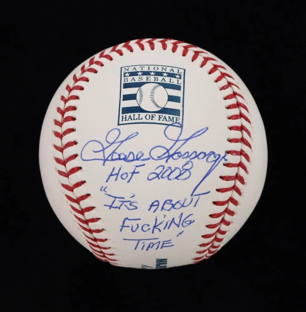 Goose Gossage Signed Hall of Fame Baseball (Beckett) Speak your Mind Goose !!