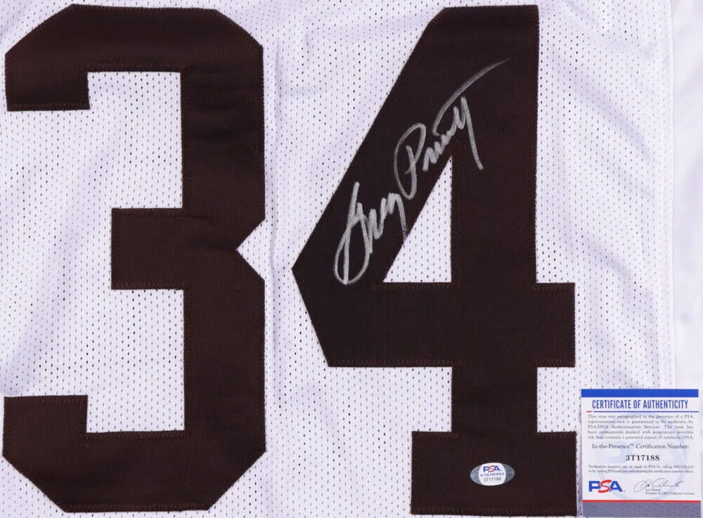 Greg Pruitt Signed Cleveland Jersey (PSA COA) Browns #1 Running Back (19731981)