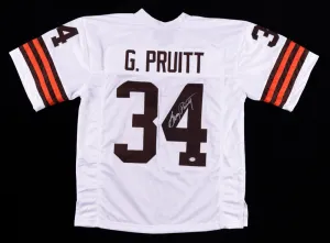 Greg Pruitt Signed Cleveland Jersey (PSA COA) Browns #1 Running Back (19731981)