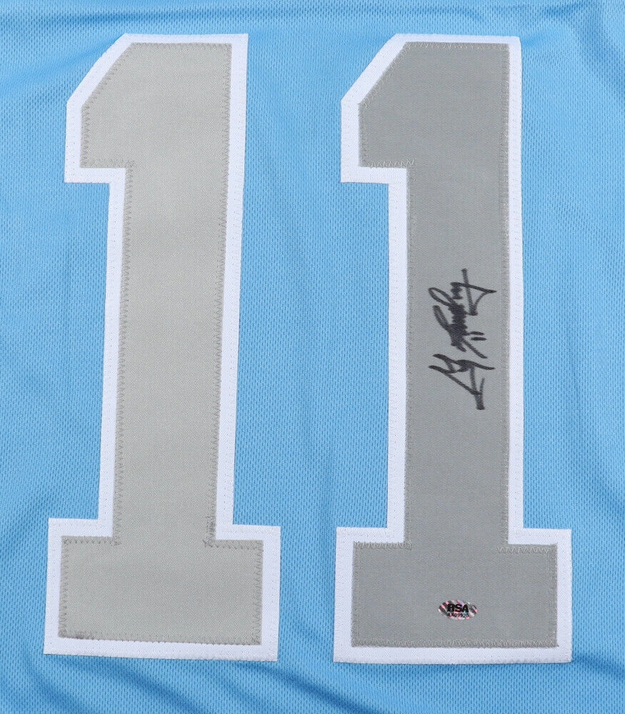 Greg Landry Signed Lions Jersey (RSA Hologram) Detroit Starting QB (19681978)