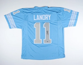 Greg Landry Signed Lions Jersey (RSA Hologram) Detroit Starting QB (19681978)