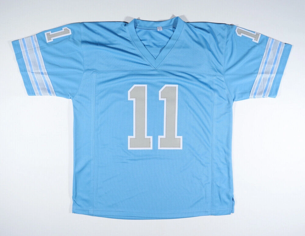 Greg Landry Signed Lions Jersey (RSA Hologram) Detroit Starting QB (19681978)