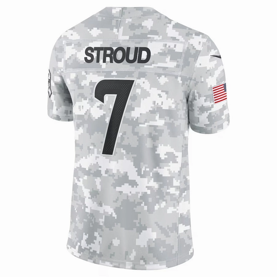 H.Texans #7 C.J. Stroud Arctic Camo 2024 Salute to Service Limited Stitched American Football Jerseys