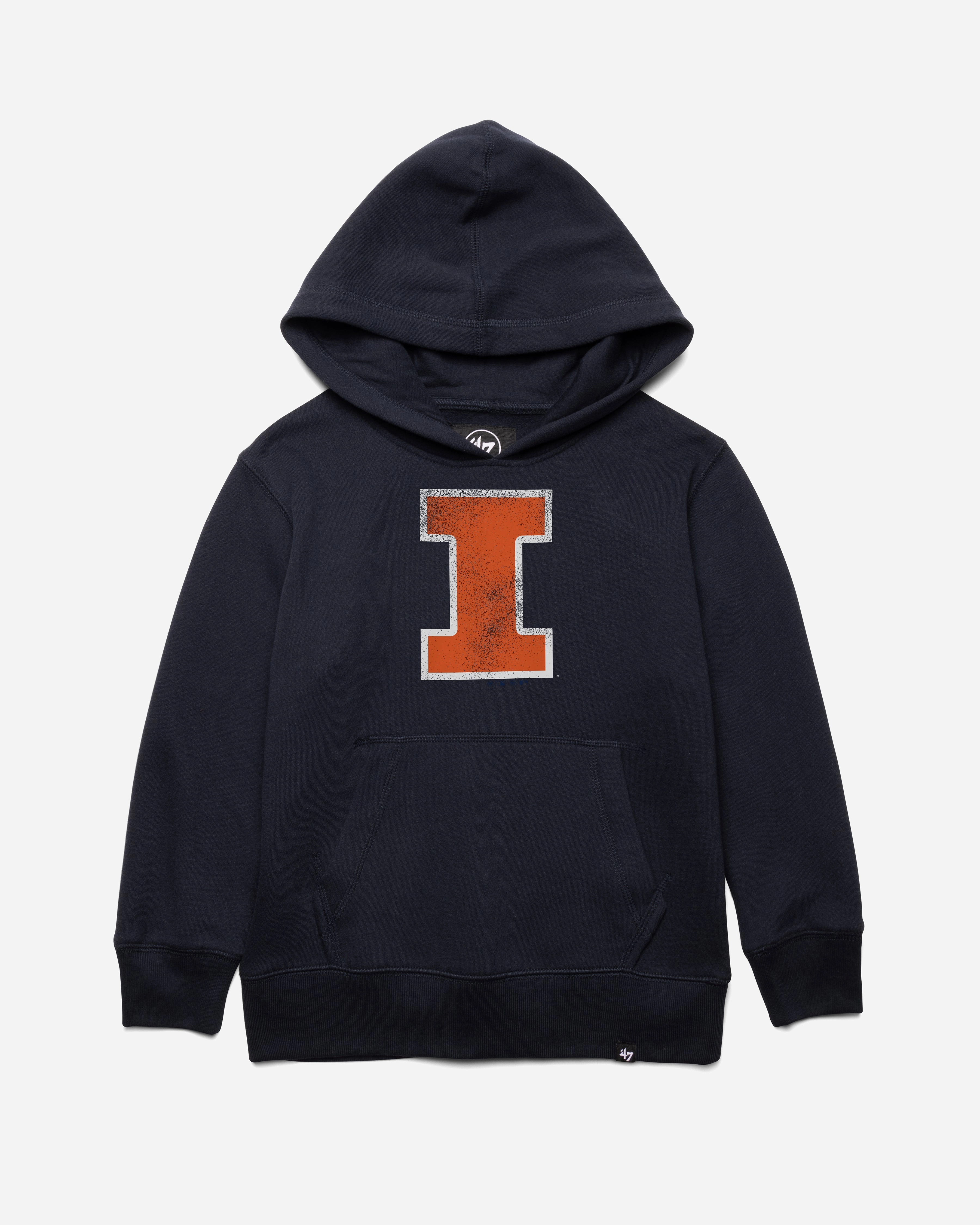 ILLINOIS FIGHTING ILLINI DISTRESSED IMPRINT '47 HEADLINE HOOD KIDS