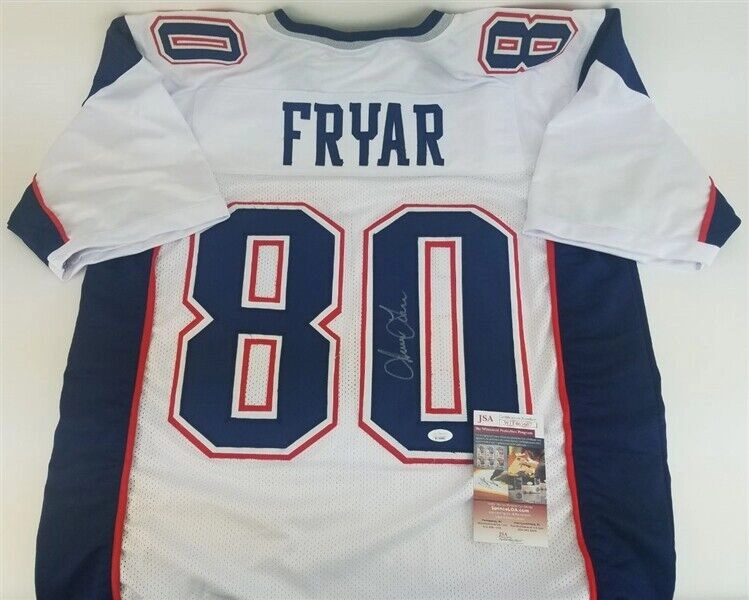 Irving Fryar Signed New England Patriots Jersey (JSA COA) Super Bowl XX W.R.