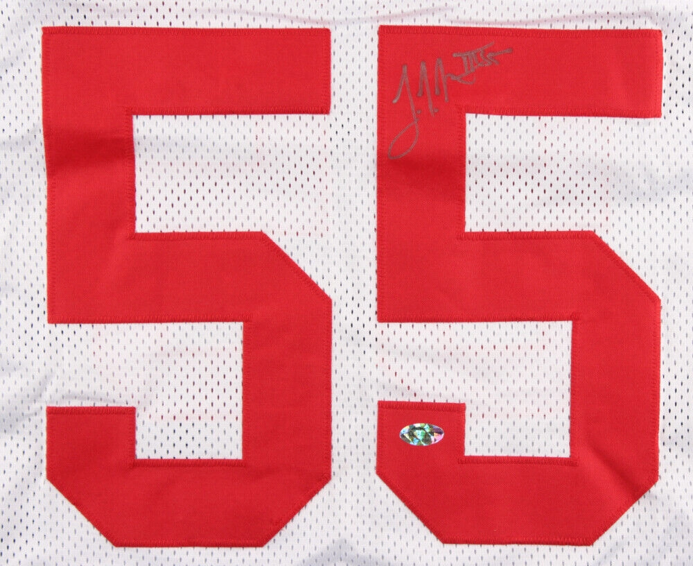 J T Thomas Signed New York Giants Jersey (First Class COA) Starting Linebacker