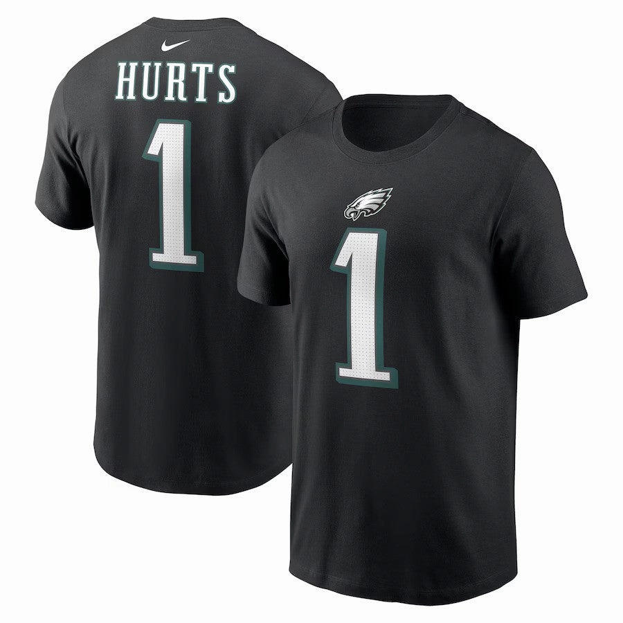 Jalen Hurts NFL Philadelphia Eagles Nike Player Name & Number T-Shirt - Black