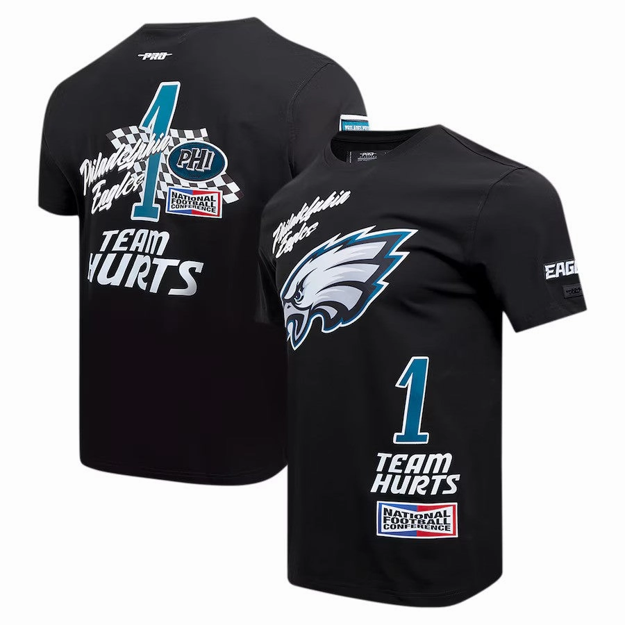 Jalen Hurts NFL Philadelphia Eagles Pro Standard Fast Lane Name & Number Player T-Shirt - Black