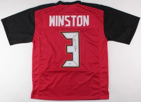 Jameis Winston Signed Tampa Bay Buccaneers Jersey (Beckett COA) NFL R.O.Y 2015