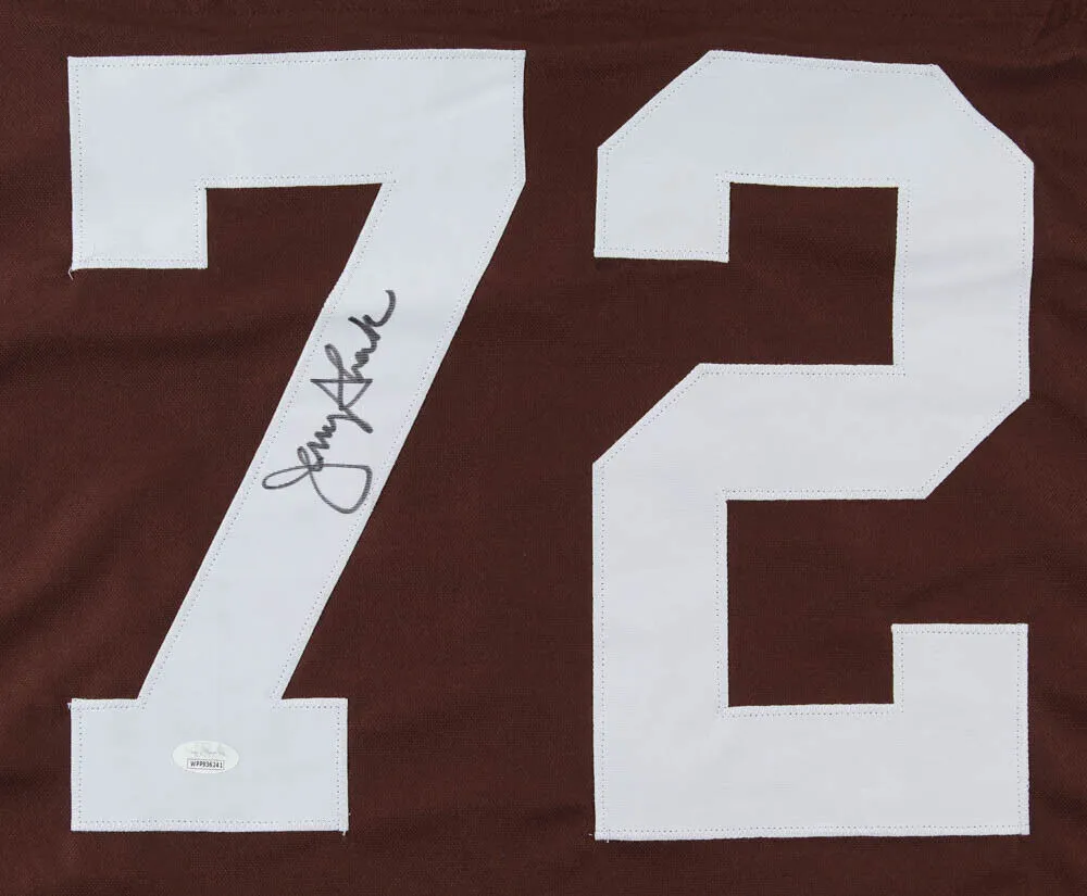 Jerry Sherk Signed Cleveland Browns Jersey (JSA Holo) 4Pro Bowl Defensve Tackle