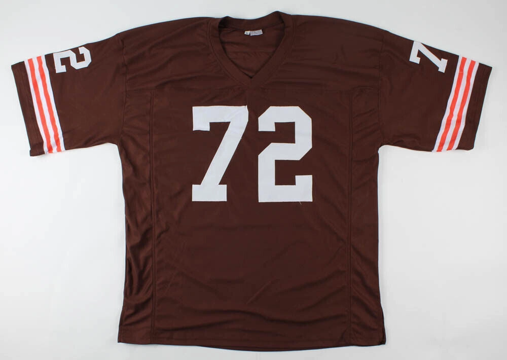 Jerry Sherk Signed Cleveland Browns Jersey (JSA Holo) 4Pro Bowl Defensve Tackle