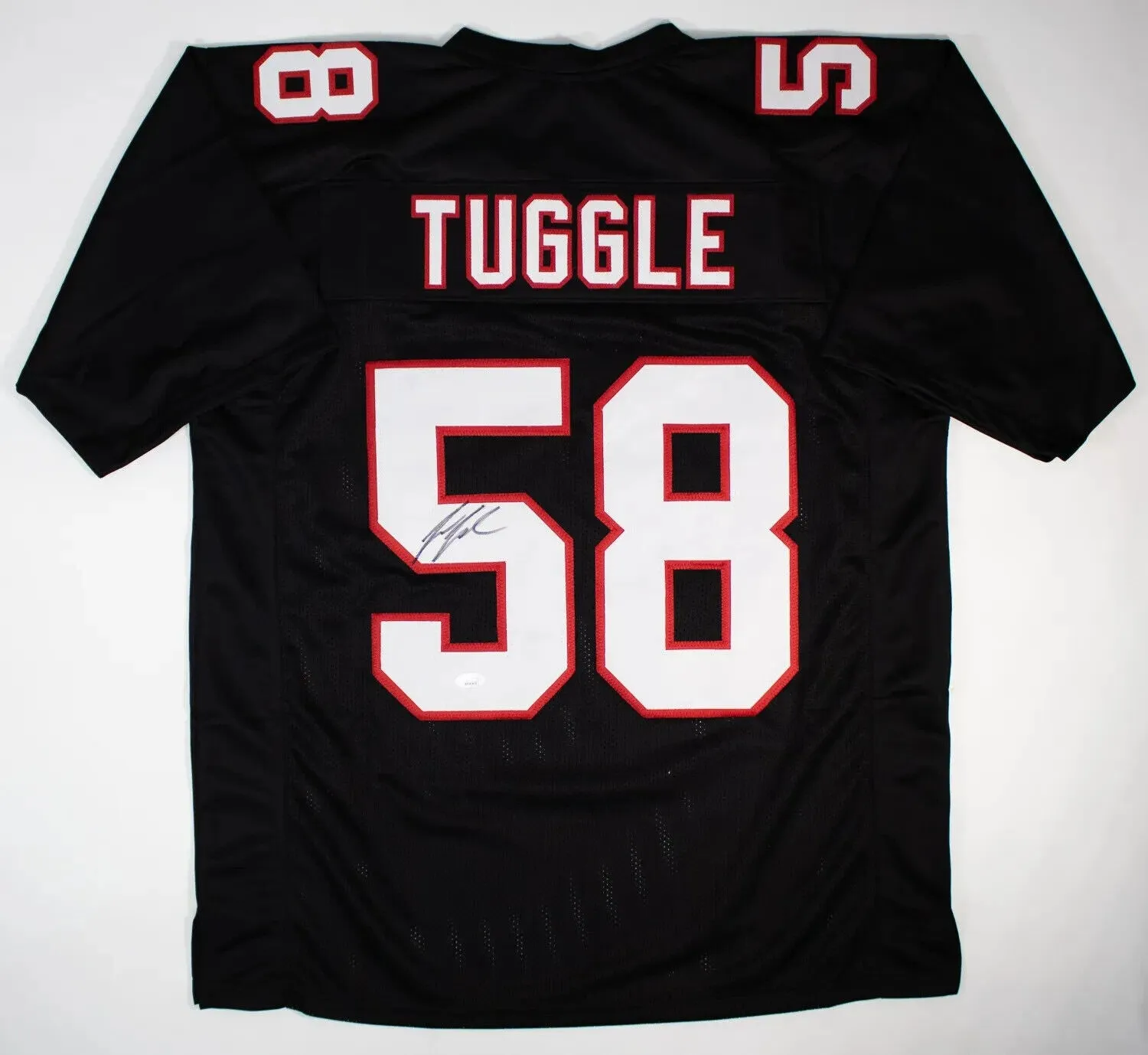 Jessie Tuggle Signed Atlanta Falcons Home Jersey (JSA COA) 5Pro Bowl Linebacker