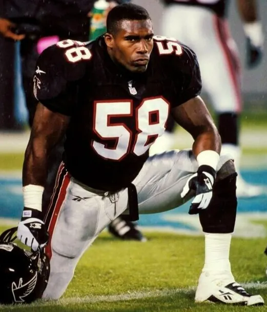 Jessie Tuggle Signed Atlanta Falcons Home Jersey (JSA COA) 5Pro Bowl Linebacker