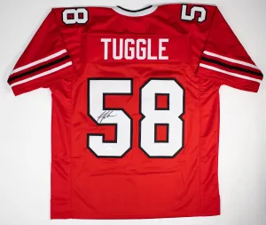 Jessie Tuggle Signed Atlanta Falcons Jersey (JSA COA) 5Pro Bowl Linebacker