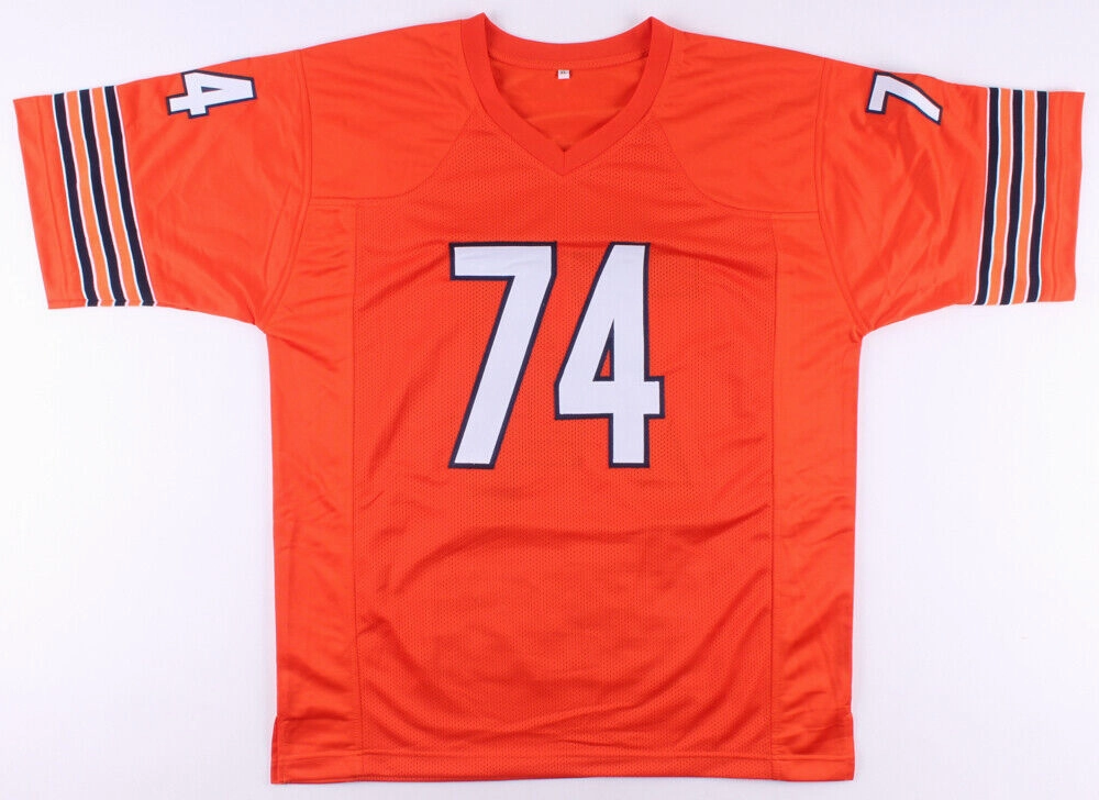 Jim Covert Signed Career Highlight Stat Chicago Bears Jersey (JSA COA) 1985 SBXX