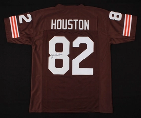 Jim Houston Signed Cleveland Browns Jersey (JSA COA) 4Pro Bowl Linebacker