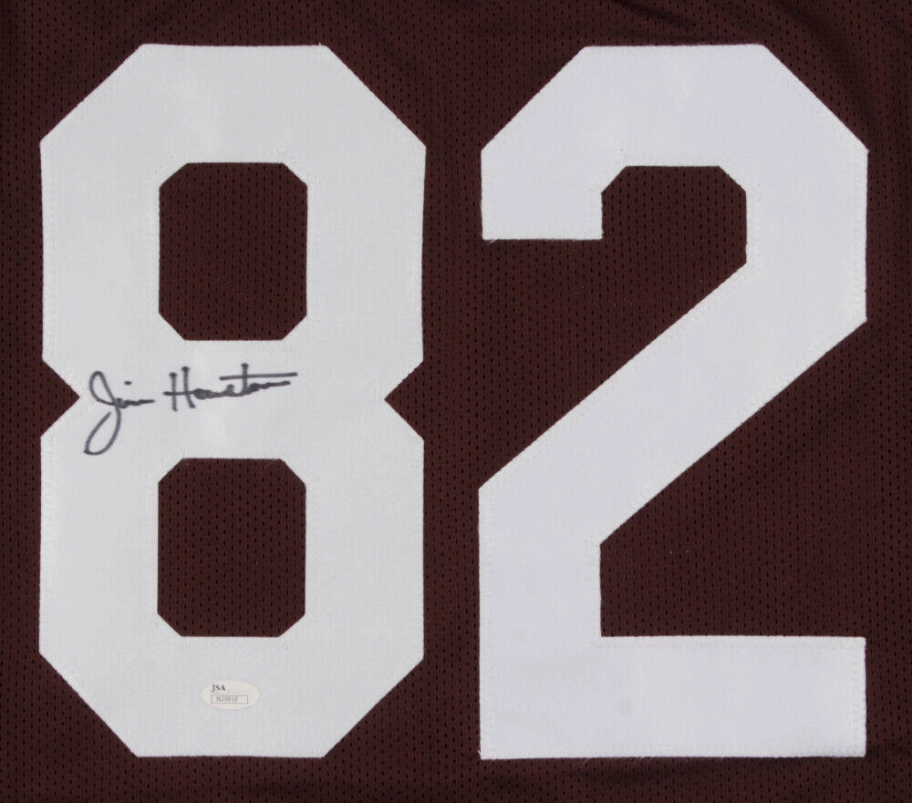 Jim Houston Signed Cleveland Browns Jersey (JSA COA) 4Pro Bowl Linebacker