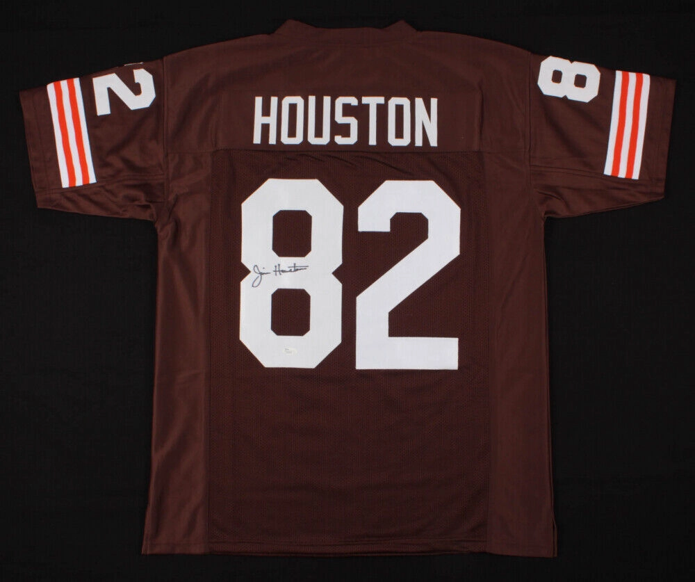 Jim Houston Signed Cleveland Browns Jersey (JSA COA) 4Pro Bowl Linebacker