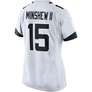 J.Jaguars #15 Gardner Minshew II White Game Jersey Stitched American Football Jerseys