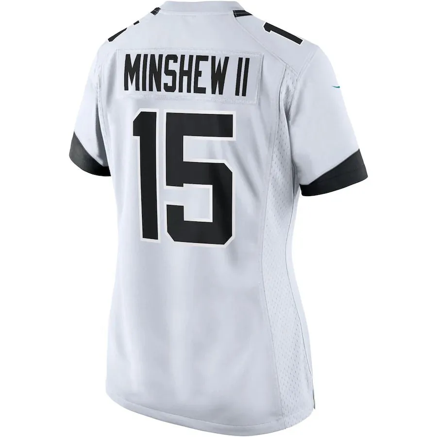 J.Jaguars #15 Gardner Minshew II White Game Jersey Stitched American Football Jerseys