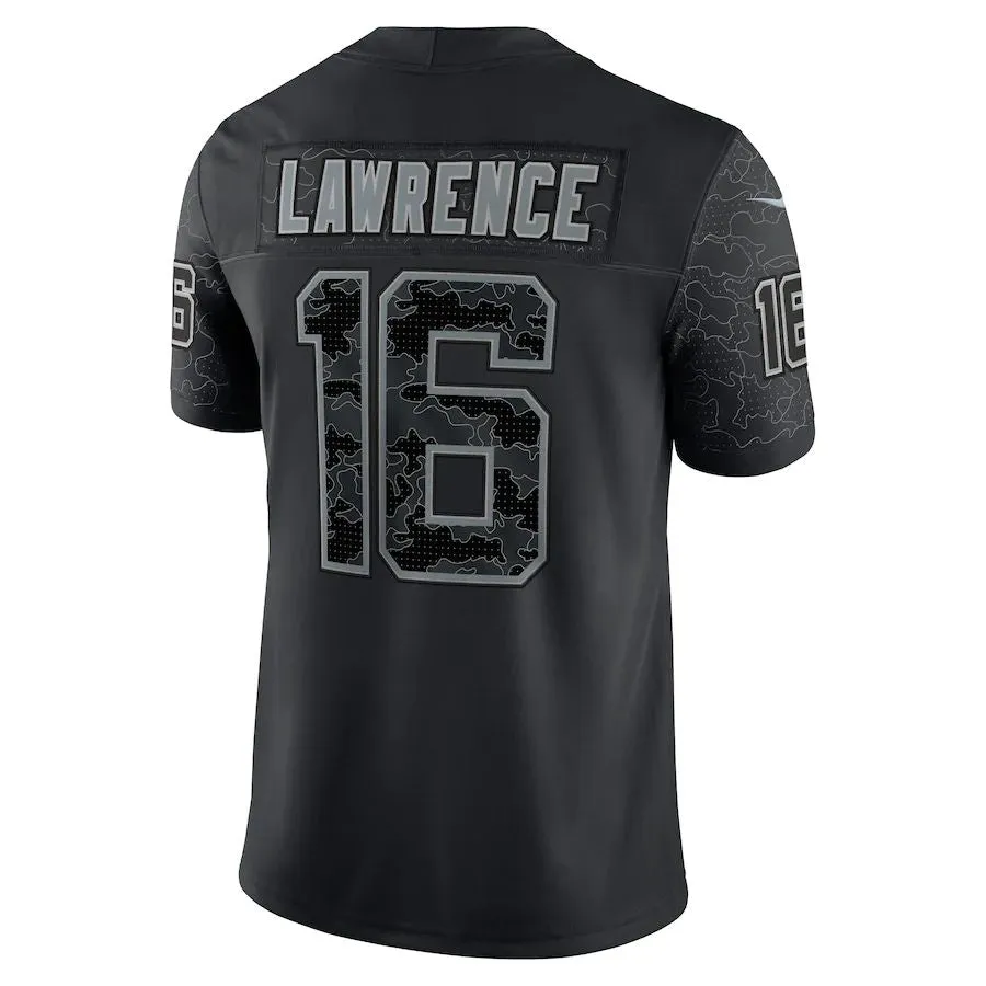 J.Jaguars #16 Trevor Lawrence Black RFLCTV Limited Jersey Stitched American Football Jerseys