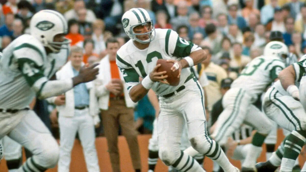 Joe Namath New York Jets 35"x43" Custom Framed Jersey Super Bowl III Champ & MVP